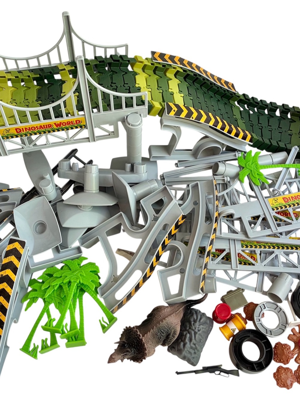 Dino Track Create A Road Flexible Track Dinosaur World Car Bridge Lot